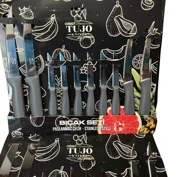 Bıçak Seti Tırtıklı Bıçak Seti 10 lu Sebze Meyve Ekmek