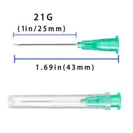 100Pack 21Ga 1 inch Luer Lock Lab Dispensing Accessories for Measuring,Refilling Inks