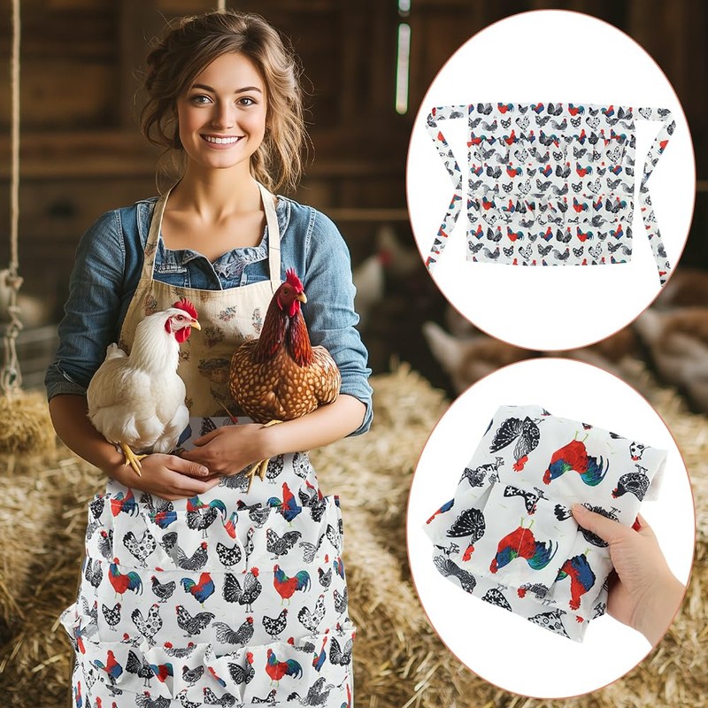 NINEFOX Egg Apron, Egg Collecting Apron for Chicken Duck Goose