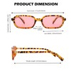 NULOOQ Retro Rectangular Sunglasses for Women, 90s Trendy Small Narrow