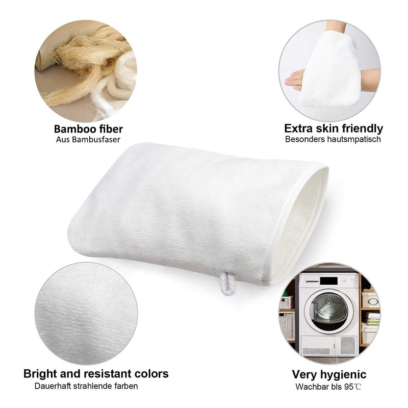 PHOGARY 10 Pack Microfiber Body Wash Mitts, Soft Face Mitten,