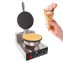 ALDKitchen Waffle Cone Maker | Waffle Iron with Nonstick Coating (1-Head)