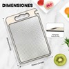 HEEDU 2 IN 1 Tabla de Cortar de Acero Inoxidable,