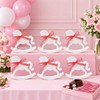 6Pc White Wood Rocking Horse Decor, Baby Shower Table Centerpiece