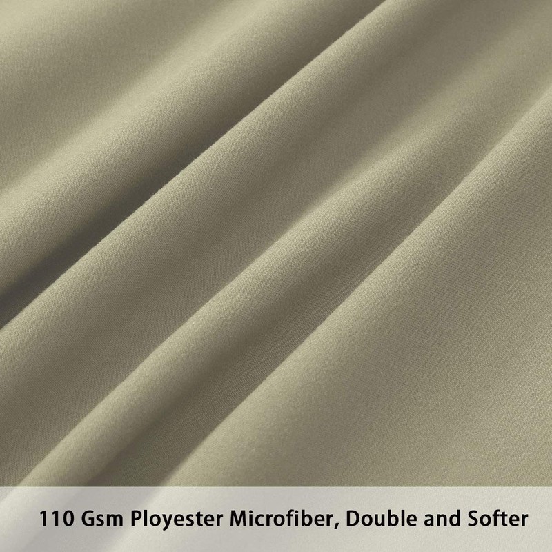 PiccoCasa Zippered Pillowcases, 100% Brushed Microfiber Polyester Pillow Case Cover,