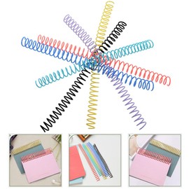 DIYEAH 18Pcs Plastic Spiral Binding Coils Removable Colored Binding Spines 16mm(5/8") Loose Leaf Book Rings Cinch Wire