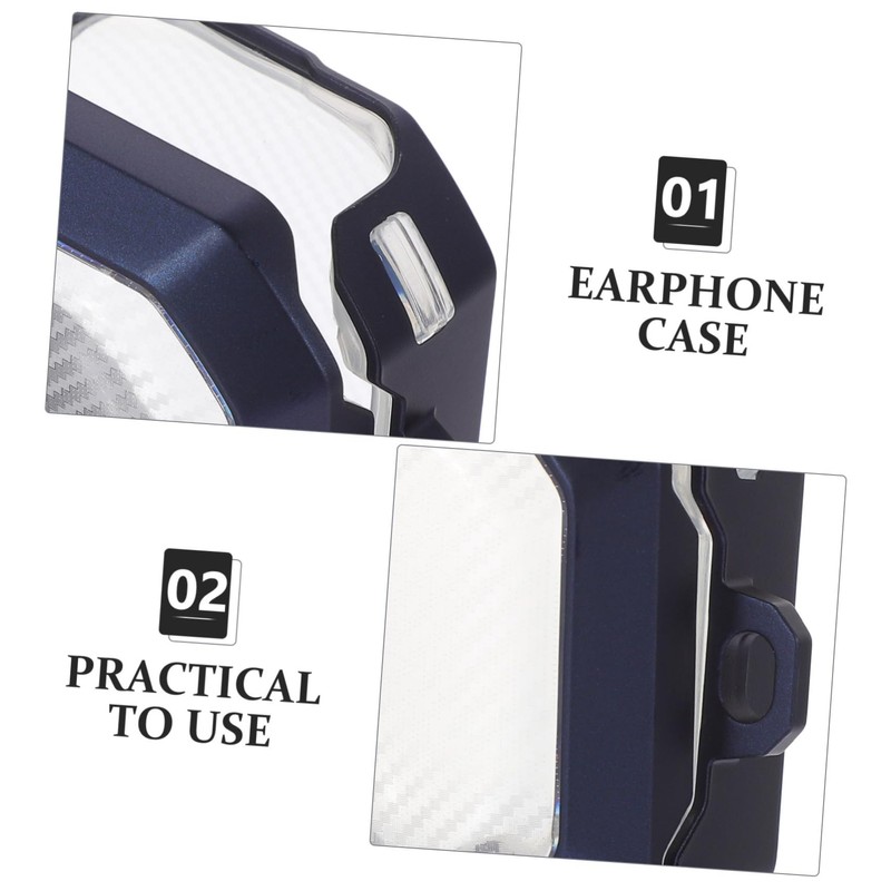 KONTONTY Earbuds Protective Cover Keychain Compatible Buds Fiber Design TPU