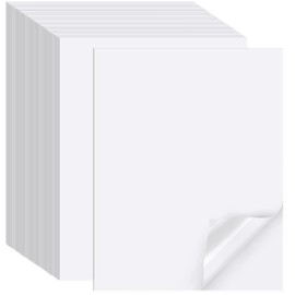 Printable Sticker Paper for Inkjet Printer, 300 Sheets 8.5" x11” Matte Sticker Printer Paper Full Sheet Labels, Sticker Paper for Printer Sticker Labels, for Laser/Inkjet Printers, Letter Size