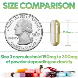 XPRS Nutra Gelatin Size 3 Separated Capsules - 500 Count Clear Empty Capsules Separated in Bags - Size 3 Gelatin Pills Fillable Gel Caps for Do-It-Yourself Supplement Filling