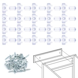 False Drawer Front Clips, 20 Pairs False Front Cabinet Drawer Clips with Reinforced Screws False Front Cabinet Clips Kitchen Cabinet Doors Replacement for Cabinet Sink Drawer