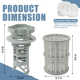 00645038 Dishwasher Micro Filter for Bosch Kenmore Thermador Dishwasher