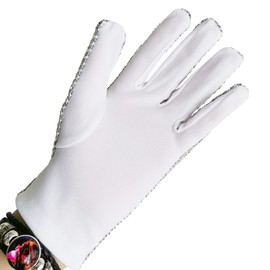 BOMJJOR Michael Diamond Glove for Kids Fans Billie Jean Rhinestone Glove Punk Rock MJ Gloves Christmas Gift(Right hand-Kid size)