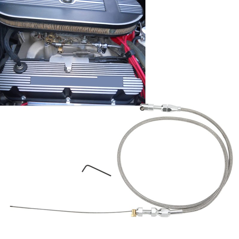 Throttle Cable, Akozon 36 Inch Stainless Steel Throttle Cable Replacement