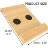 Sofa Tray Armrest, Sofa Shelf with 2 Coasters, Wooden Sofa