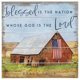 Simply Said, INC Perfect Pallet Petites 8" Rustic Wood Sign - Blessed is the Nation Whose God is the Lord - PET21718
