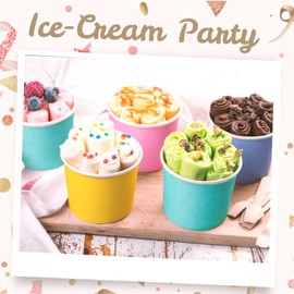 MATICAN Paper Ice Cream Cups with Lids, 40-Pack 325ml Soup Cups with Lids, Disposable Ice Cream Containers, 325 ml, 4 Pastel Colors