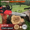 12-Inch 1800W Cordless Handheld Chainsaw,With two 1.5Ah Batteries,For Wood Cutting