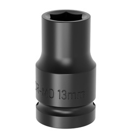 FOCMKEAS Impact Socket 13mm Shallow Socket 1/2 drive Lug Nut Flip Socket Chrome-Moly Steel 6-point for Car Mecchancy and Electrician Mechanic Repair Shop