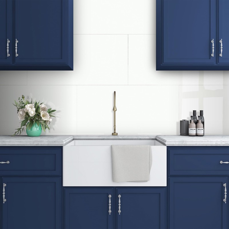 10-Sheet Subway Peel and Stick Backsplash, 12" x 24" Glossy