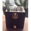 Nazareth Store Charcoal Incense Burner Resin Holder Black Natural Wood