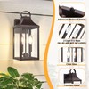 MYHXQ 15" Dusk to Dawn Outdoor Wall Lantern 2-Light, Outside