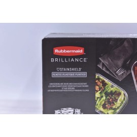 Rubbermaid Brilliance 22pc Plastic Food Storage Container Set Clear