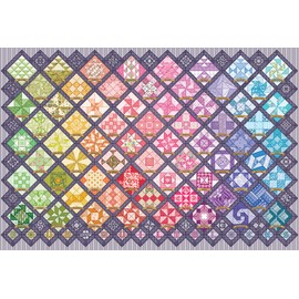 Cobble Hill 2000 Piece Puzzle - Four Square Quilt Blocks - Sample Poster Included