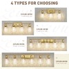 zeyu 27'' Modern Vanity Lights Over Mirror, 4-Light Brushed Gold