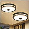 2 Pack 24W LED Motion Sensor Outdoor Ceiling Light, 12IN