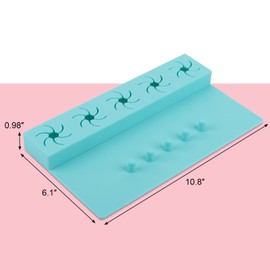 Beautyflier Soft Silicone Nail Polish Bottle Holder, Nail Polish Organizer Nail Station for Salon Home DIY Manicure Tools Nail Art (Blue)