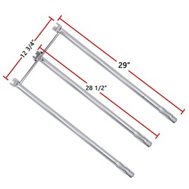 Hongso 7506 29" Stainless Steel Burner Tubes Set for Weber Genesis 1000-5000, Genesis I - IV, Genesis Platinum I & II, Platinum B/C, Genesis Gold B/C (2000-2001) Gas Grill with Side Control Panels