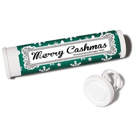 MERRY CASHMAS Money & Gift Tube in Medication Style Funny Money Gift Ideal for Christmas Santa Claus as X-Mas Money Voucher for Small Gifts Made by Scherzboutique