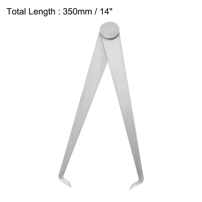 sourcing map 350mm 14-inch Inside Outside Caliper Stainless Steel Firm