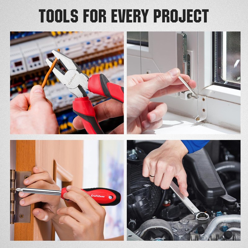 75-Piece Home Tools Kit, General Basic Household Hand Tool Kit