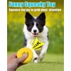 TONGKTAI Dog Toys Squeaky, 3' Soft Plush Stuff Funny Ball
