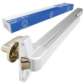 Panic Bar Exit Device - Push Bar for Exit Doors & Exit Lever with Key - Aluminium Silver Finish - Fitting Instructions