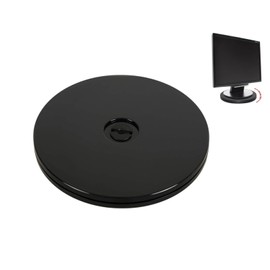 Kuymquat Rotating Stand, Rotator, TV, PC, Monitor Screen, 360 Degree Rotation, Phone, Round Turntable, Party, Seasoning Stand, Small Organization, Direction Change (Black) (Outer Diameter: 8.0 inches