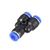sourcing map Plastic Connect Splitter Push to Tube Fittings 6