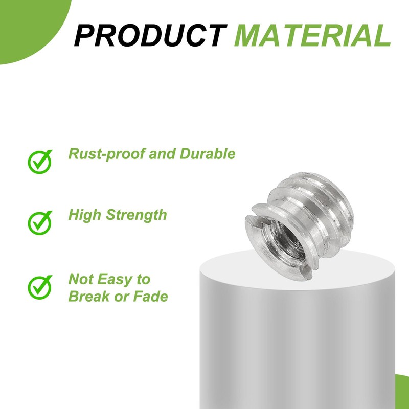 PATIKIL 1/4" Female to 3/8" Male Conversion Screw Adapter Set