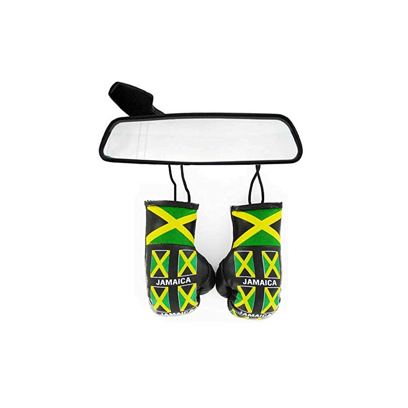 Jamaica Flag Mini Boxing Gloves for the Car or Home