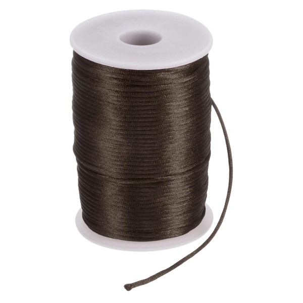 sourcing map Satin Nylon Cord String 2.5mm 330 Feet Silky