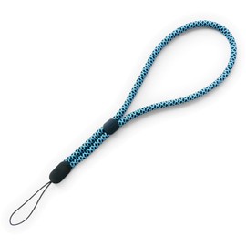 trage.band® Short Adjustable Wrist Lanyard Black/Blue