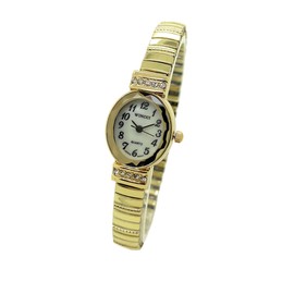 Ladies Elegant Classic Small Oval Stretch Elastic Band Fashion Watch Wincci (Gold)