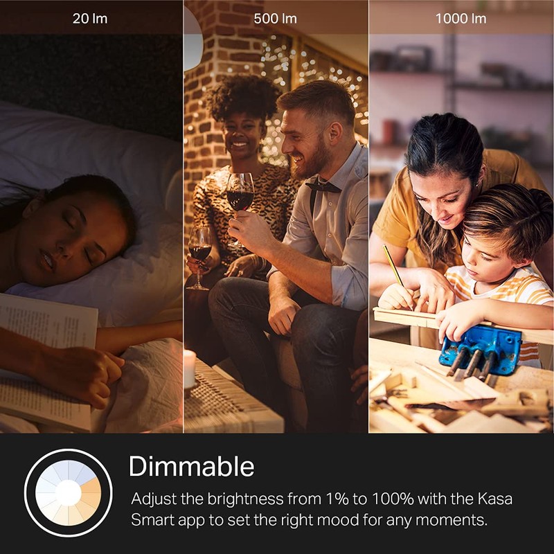 Kasa Smart Light Bulbs, 1000 Lumens High Brightness, 16M Color