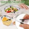 6Pcs PP Plastic Collapsible Bowl Plate Cup with Snap Fastener
