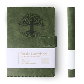 The A5 notebook comes with a tight seal, the 256 page notepad comes with an elastic band and a ribbon bookmark. Journal Notebook is great for journaling, working, and memo recording (Dark Green)
