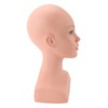 Female Bald Mannequin Head with Shoulder PVC Professional Cosmetology Face