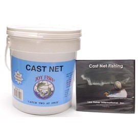 Joy Fish Professional Bait Cast Net, 3/8" Sq. Mesh, 5 Ft.