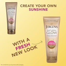 Jergens - Hidratante facial revitalizante de uso diario Natural Glow para tonos de piel medianos a bronceados