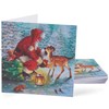 Traditional Christmas Cards Two Assorted Designs Santa Sack & Santa
